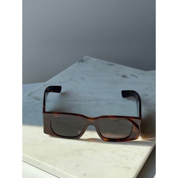 NEW Saint Laurent SL654 Sunglasses in Havana Brown $545 - Picture 7 of 9